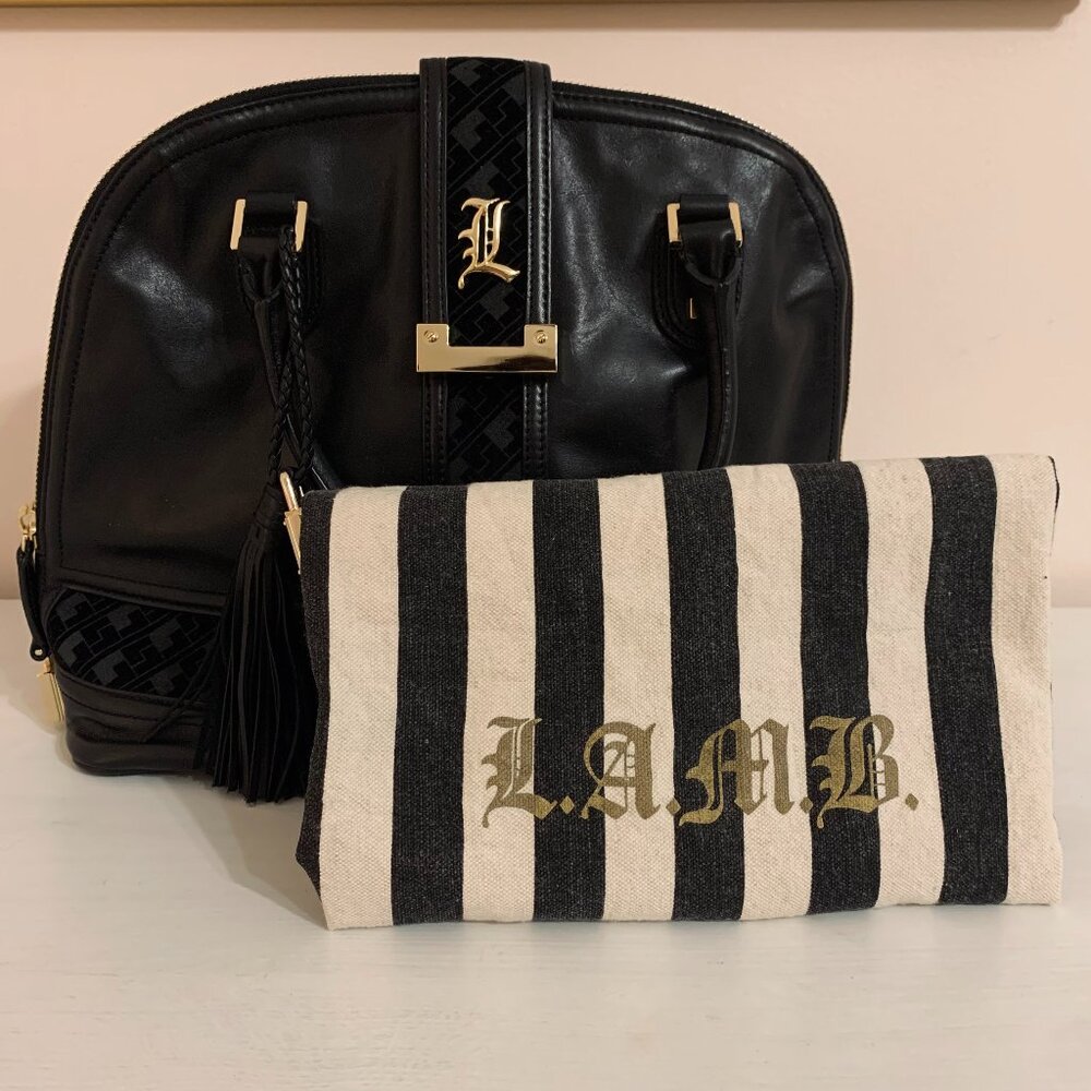 L.A.M.B. by Gwen Stefani Lucca leather bowler bag